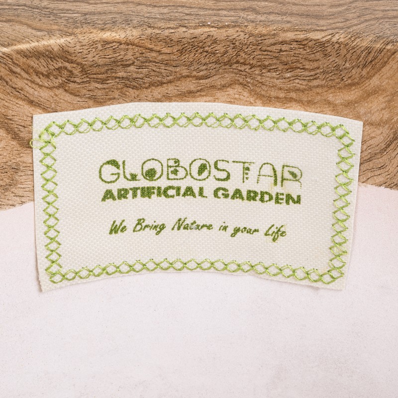 GloboStar® Artificial Garden BELLAGIO 20744 Επιδαπέδιο Πολυεστερικό Τσιμεντένιο Κασπώ Γλάστρα - Flower Pot Μαύρο με Καφέ Φ39 x Υ52cm