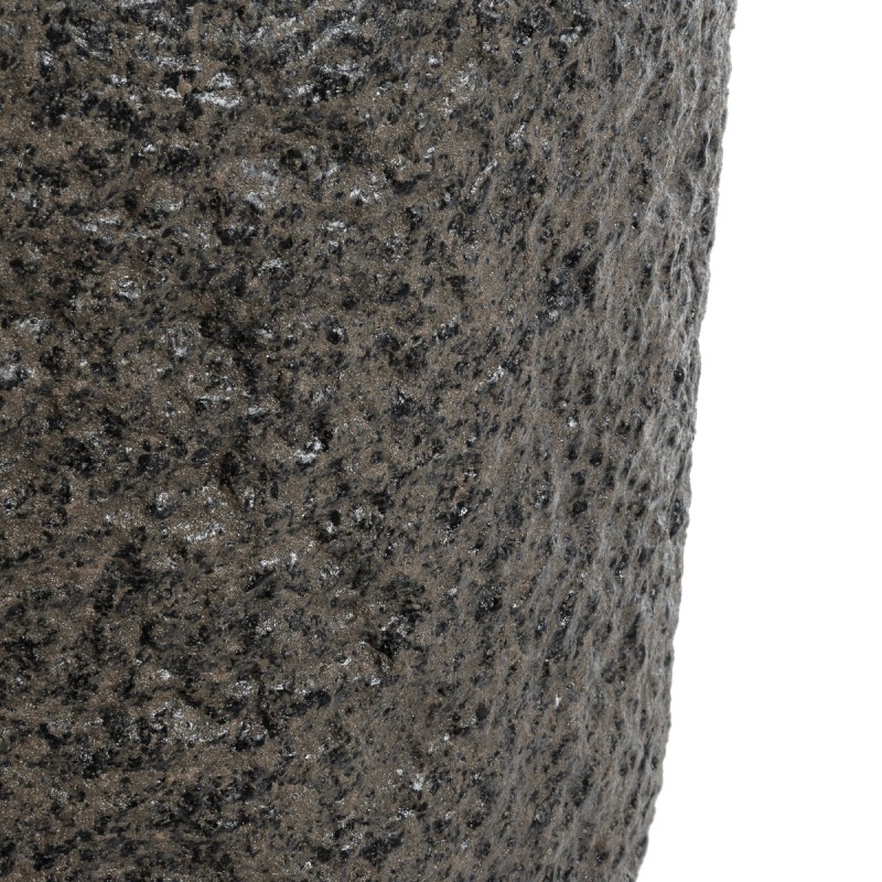 GloboStar® Artificial Garden LUCCA 20756 Επιδαπέδιο Πολυεστερικό Τσιμεντένιο Κασπώ Γλάστρα - Flower Pot Καφέ Φ31 x Υ28cm