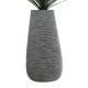 GloboStar® Artificial Garden RONDA 20760 Επιδαπέδιο Πολυεστερικό Τσιμεντένιο Κασπώ Γλάστρα - Flower Pot Γκρι Μ54 x Π48 x Υ104cm