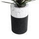 GloboStar® Artificial Garden ALMUDENA 20769 Επιδαπέδιο Πολυεστερικό Τσιμεντένιο Κασπώ Γλάστρα - Flower Pot Μαύρο με Λευκό Φ36 x Υ60cm GloboStar® Artificial Garden ALMUDENA 20769 Επιδαπέδιο Πολυεστερικό Τσιμεντένιο Κασπώ Γλάστρα - Flower Pot Μαύρο με Λευκό Φ36 x Υ60cm