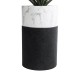 GloboStar® Artificial Garden ALMUDENA 20769 Επιδαπέδιο Πολυεστερικό Τσιμεντένιο Κασπώ Γλάστρα - Flower Pot Μαύρο με Λευκό Φ36 x Υ60cm GloboStar® Artificial Garden ALMUDENA 20769 Επιδαπέδιο Πολυεστερικό Τσιμεντένιο Κασπώ Γλάστρα - Flower Pot Μαύρο με Λευκό Φ36 x Υ60cm