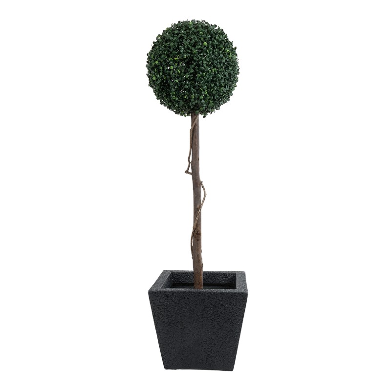 GloboStar® Artificial Garden KARRASPIO 20770 Επιδαπέδιο Πολυεστερικό Τσιμεντένιο Κασπώ Γλάστρα - Flower Pot Μαύρο Μ34 x Π34 x Υ30cm