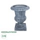 GloboStar® Artificial Garden ALCAZAR 20777 Επιδαπέδιο Πολυεστερικό Τσιμεντένιο Κασπώ Γλάστρα - Flower Pot Γκρι Φ51 x Υ71cm