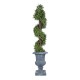 GloboStar® Artificial Garden ALCAZAR 20778 Επιδαπέδιο Πολυεστερικό Τσιμεντένιο Κασπώ Γλάστρα - Flower Pot Γκρι Φ38 x Υ51cm