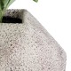 GloboStar® Artificial Garden BOROUGH 20781 Επιδαπέδιο Πολυεστερικό Τσιμεντένιο Κασπώ Γλάστρα - Flower Pot Λευκό με Μπεζ Μ38 x Π38 x Υ38cm
