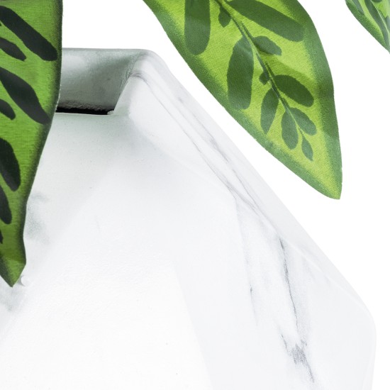 GloboStar® Artificial Garden BRIXTON 20783 Επιδαπέδιο Πολυεστερικό Τσιμεντένιο Κασπώ Γλάστρα - Flower Pot Λευκό Μ38 x Π38 x Υ38cm GloboStar® Artificial Garden BRIXTON 20783 Επιδαπέδιο Πολυεστερικό Τσιμεντένιο Κασπώ Γλάστρα - Flower Pot Λευκό Μ38 x Π38 x Υ38cm