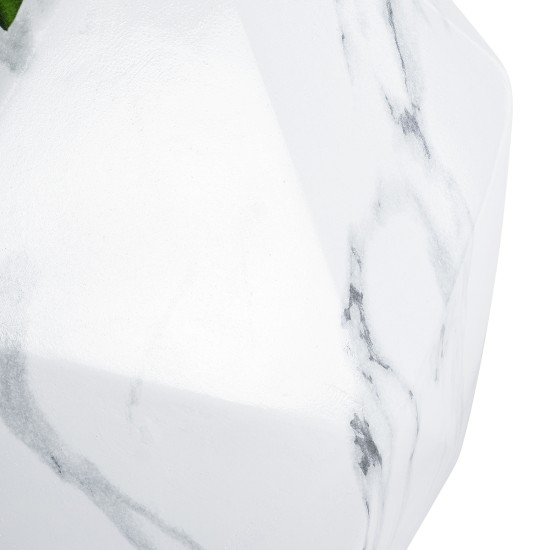 GloboStar® Artificial Garden BRIXTON 20783 Επιδαπέδιο Πολυεστερικό Τσιμεντένιο Κασπώ Γλάστρα - Flower Pot Λευκό Μ38 x Π38 x Υ38cm GloboStar® Artificial Garden BRIXTON 20783 Επιδαπέδιο Πολυεστερικό Τσιμεντένιο Κασπώ Γλάστρα - Flower Pot Λευκό Μ38 x Π38 x Υ38cm