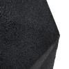 GloboStar® Artificial Garden CAMDEN 20789 Επιδαπέδιο Πολυεστερικό Τσιμεντένιο Κασπώ Γλάστρα - Flower Pot Μαύρο Μ49 x Π49 x Υ44cm