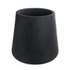 GloboStar® Artificial Garden SOHO 20791 Επιδαπέδιο Πολυεστερικό Τσιμεντένιο Κασπώ Γλάστρα - Flower Pot Μαύρο Φ65 x Υ60cm