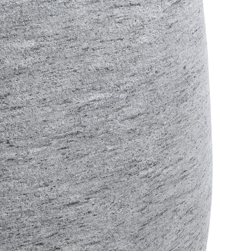 GloboStar® Artificial Garden OXFORD 20794 Επιδαπέδιο Πολυεστερικό Τσιμεντένιο Κασπώ Γλάστρα - Flower Pot Γκρι Μ60 x Π55 x Υ43cm
