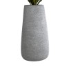 GloboStar® Artificial Garden OXFORD 20795 Επιδαπέδιο Πολυεστερικό Τσιμεντένιο Κασπώ Γλάστρα - Flower Pot Γκρι Μ45 x Π49 x Υ90cm