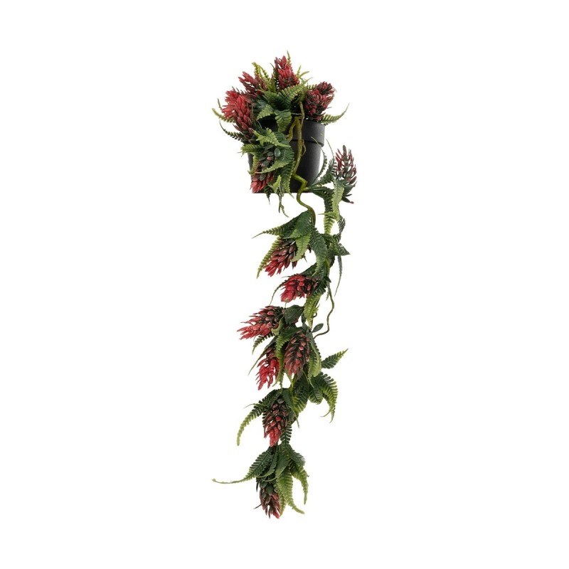 GloboStar® Artificial Garden HANGING RED PINE CONE 20869 Τεχνητό Κρεμαστό Διακοσμητικό Φυτό Κόκκινο Κουκουνάρι Μ17 x Π17 x Υ50cm