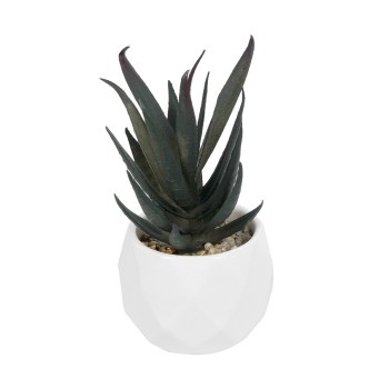 GloboStar® Artificial Garden SUCCULENT ALOE POTTED PLANT 20978 Διακοσμητικό Φυτό Αλόης Φ7 x Υ14cm