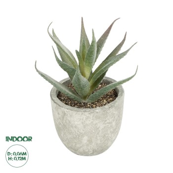 GloboStar® Artificial Garden SUCCULENT ALOE 21022 Τεχνητό Διακοσμητικό Φυτό Αλόη Μ6 x Π6 x Υ12cm