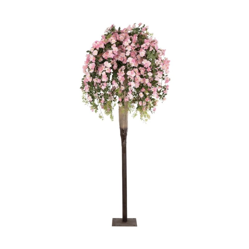 GloboStar® Artificial Garden ROSES TREE 21068 Τεχνητό Διακοσμητικό Δέντρο Τριανταφυλλιά Μ110 x Π110 x Υ240cm