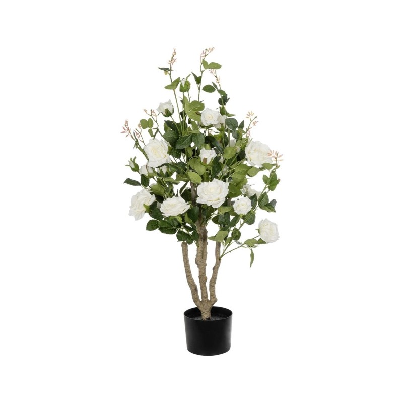 GloboStar® Artificial Garden WHITE ROSES 21069 Τεχνητό Διακοσμητικό Δέντρο Τριανταφυλλιά Μ50 x Π50 x Υ90cm