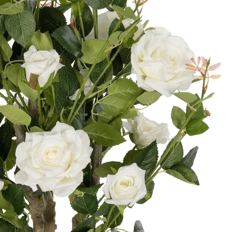 GloboStar® Artificial Garden WHITE ROSES 21069 Τεχνητό Διακοσμητικό Δέντρο Τριανταφυλλιά Μ50 x Π50 x Υ90cm