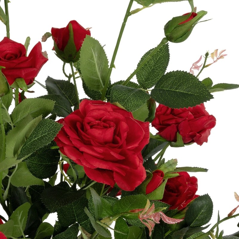 GloboStar® Artificial Garden RED ROSES 21070 Τεχνητό Διακοσμητικό Δέντρο Τριανταφυλλιά Μ50 x Π50 x Υ90cm