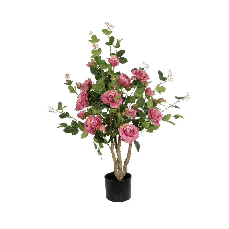 GloboStar® Artificial Garden PINK ROSES 21072 Τεχνητό Διακοσμητικό Δέντρο Τριανταφυλλιά Μ50 x Π50 x Υ90cm