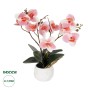 GloboStar® Artificial Garden PINK ORCHID 21075 Διακοσμητικό Φυτό Ροζ Ορχιδέα  Υ30cm