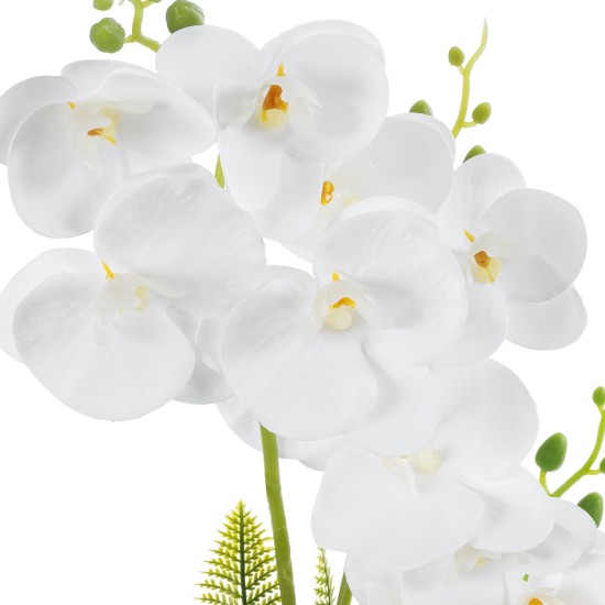 GloboStar® Artificial Garden WHITE ORCHID 21076 Διακοσμητικό Φυτό Λευκή Ορχιδέα Υ45cm GloboStar® Artificial Garden WHITE ORCHID 21076 Διακοσμητικό Φυτό Λευκή Ορχιδέα Υ45cm