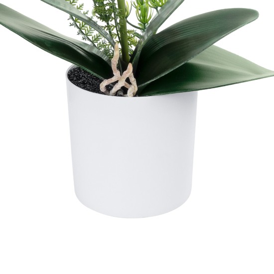 GloboStar® Artificial Garden WHITE ORCHID 21076 Διακοσμητικό Φυτό Λευκή Ορχιδέα Υ45cm GloboStar® Artificial Garden WHITE ORCHID 21076 Διακοσμητικό Φυτό Λευκή Ορχιδέα Υ45cm