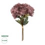 GloboStar® Artificial Garden DARK PINK PEONY FLOWER BOUQUET 21085 Τεχνητό Διακοσμητικό Μπουκέτο Σκούρο Ροζ Παιώνιας Y43cm