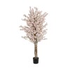 GloboStar® Artificial Garden PINK CHERRY 21098 Τεχνητό Διακοσμητικό Δέντρο Κερασιά Μ80 x Π80 x Υ160cm