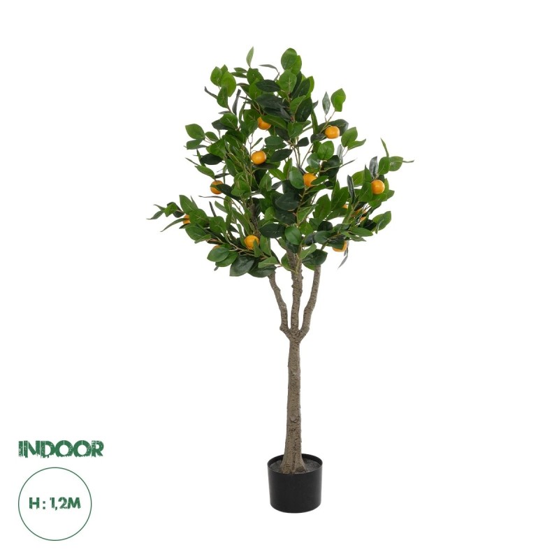 GloboStar® Artificial Garden ORANGE TREE 21108 Τεχνητό Διακοσμητικό Δέντρο Πορτοκαλιά Μ70 x Π50 x Υ120cm