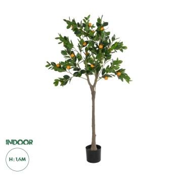 GloboStar® Artificial Garden ORANGE TREE 21109 Τεχνητό Διακοσμητικό Δέντρο Πορτοκαλιά Μ90 x Π70 x Υ160cm