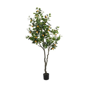 GloboStar® Artificial Garden ORANGE TREE 21110 Τεχνητό Διακοσμητικό Δέντρο Πορτοκαλιά Μ110 x Π80 x Υ200cm