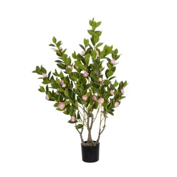GloboStar® Artificial Garden CAMELIA 21115 Τεχνητό Διακοσμητικό Δέντρο Καμέλια Μ50 x Π30 x Υ90cm