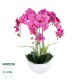 GloboStar® Artificial Garden DARK PINK ORCHID 21123 Διακοσμητικό Φυτό Φούξια Ορχιδέα Υ50cm