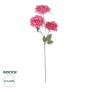 GloboStar® Artificial Garden  HOT PINK ROSE BRANCH 21135 Τεχνητό Διακοσμητικό Κλαδί Τριαντάφυλλο Έντονο Ροζ Y66cm
