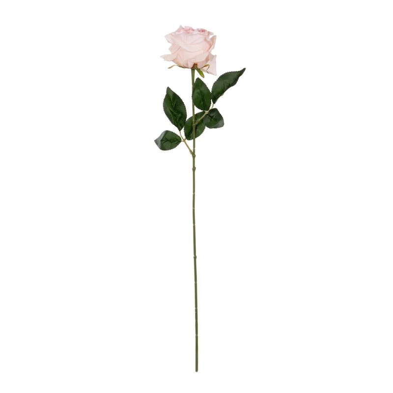 GloboStar® Artificial Garden PINK ROSE BRANCH 21148 Τεχνητό Διακοσμητικό Κλαδί Τριαντάφυλλα Ροζ Y63cm