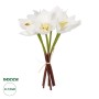 GloboStar® Artificial Garden WHITE ORCHID BOUQUET 21151 Τεχνητό Διακοσμητικό Μπουκέτο Λευκής Ορχιδέας Y26cm