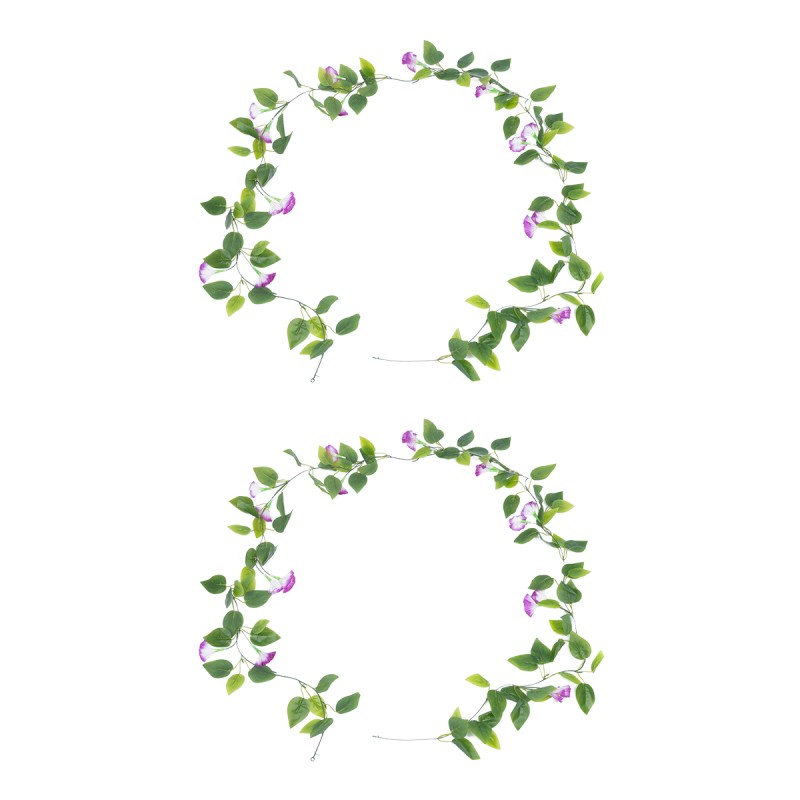 GloboStar® Artificial Garden MORNING GLORY GARLAND 21152 Τεχνητή Διακοσμητική Γυρλάντα Ορτανσίας Φ20 x Υ230cm Σετ 2 τεμαχίων