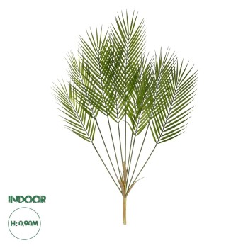 GloboStar® Artificial Garden Green PALMLEAF BRANCH 21155 Τεχνητό Διακοσμητικό Κλαδί Φοίνικα Πράσινο Y90cm