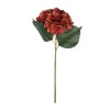 GloboStar® Artificial Garden RED HYDRANGEA BRANCH 21174 Τεχνητό Διακοσμητικό Κλαδί Ορτανσίας Κόκκινο  Y47cm