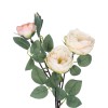 GloboStar® Artificial Garden CHAMPAGNE CLIMBING ROSE BRANCH 21183 Τεχνητό Διακοσμητικό Κλαδί Τριαντάφυλλο Σαμπανιζέ Y70cm