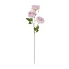 GloboStar® Artificial Garden PURPLE ROSE BRANCH 21194 Τεχνητό Διακοσμητικό Κλαδί Τριαντάφυλλα Μωβ Y66cm