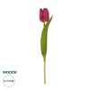 GloboStar® Artificial Garden HOT PINK TULIP BRANCH 21201 Τεχνητό Διακοσμητικό Κλαδί Έντονο Ροζ Τουλίπα Y37cm