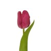 GloboStar® Artificial Garden HOT PINK TULIP BRANCH 21201 Τεχνητό Διακοσμητικό Κλαδί Έντονο Ροζ Τουλίπα Y37cm
