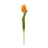 GloboStar® Artificial Garden ORANGE TULIP BRANCH 21202 Τεχνητό Διακοσμητικό Κλαδί Πορτοκαλί Τουλίπα Y37cm