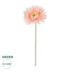 GloboStar® Artificial Garden PINK GERBERA  BRANCH 21205 Τεχνητό Διακοσμητικό Κλαδί Ζέρμπερας Ροζ Y44cm