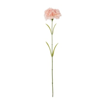 GloboStar® Artificial Garden PALE PING CARNATION BRANCH 21208 Τεχνητό Διακοσμητικό Κλαδί Γαρίφαλο Απαλό Ρόζ Y60cm