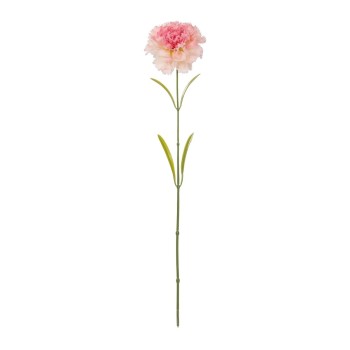 GloboStar® Artificial Garden PING CARNATION BRANCH 21209 Τεχνητό Διακοσμητικό Κλαδί Γαρίφαλο Ρόζ Y60cm
