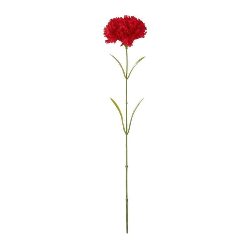 GloboStar® Artificial Garden Red CARNATION BRANCH 21210 Τεχνητό Διακοσμητικό Κλαδί Γαρίφαλο Κόκκινο Y60cm