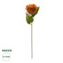 GloboStar® Artificial Garden ORANGE SUNFLOWER BRANCH 21213 Τεχνητό Διακοσμητικό Κλαδί Ηλιοτρόπιο Πορτοκαλί Y50cm