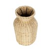 GloboStar® Artificial Garden HAVANA 21222 Διακοσμητικό Πλεκτό Καλάθι - Κασπώ Γλάστρα - Flower Pot Μπεζ Μ16 x Π16 x Υ25cm